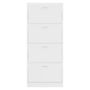 Voir la diapositive 4 : VIDAXL Armoire a chaussure Blanc brillant 63x24x147 cm Bois ingenierie