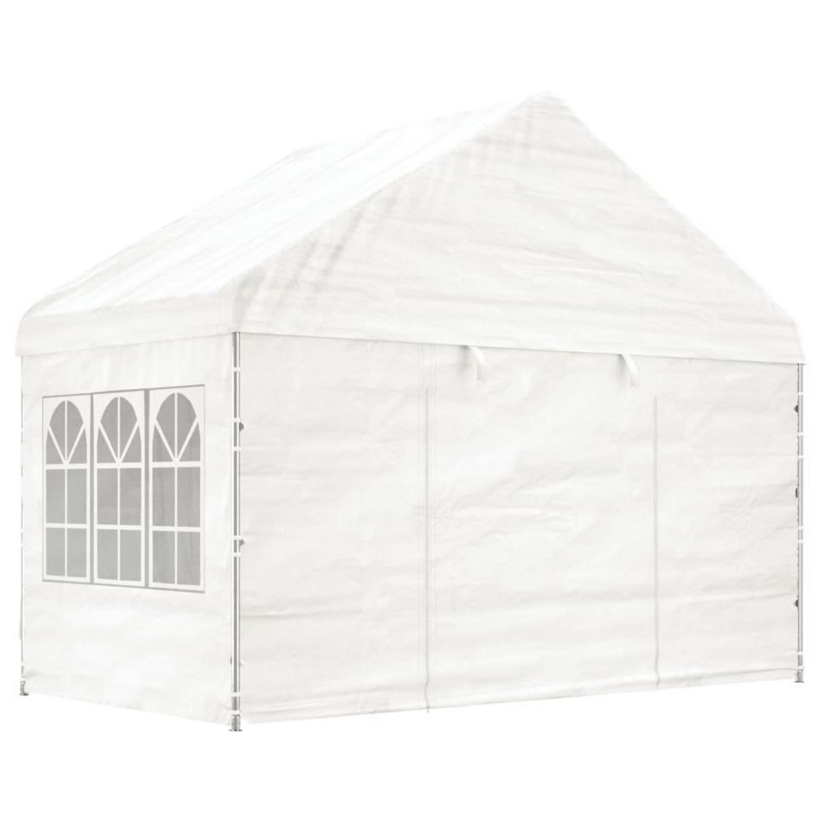 VIDAXL Belvedere avec toit blanc 8,92x4,08x3,22 m polyethylene
