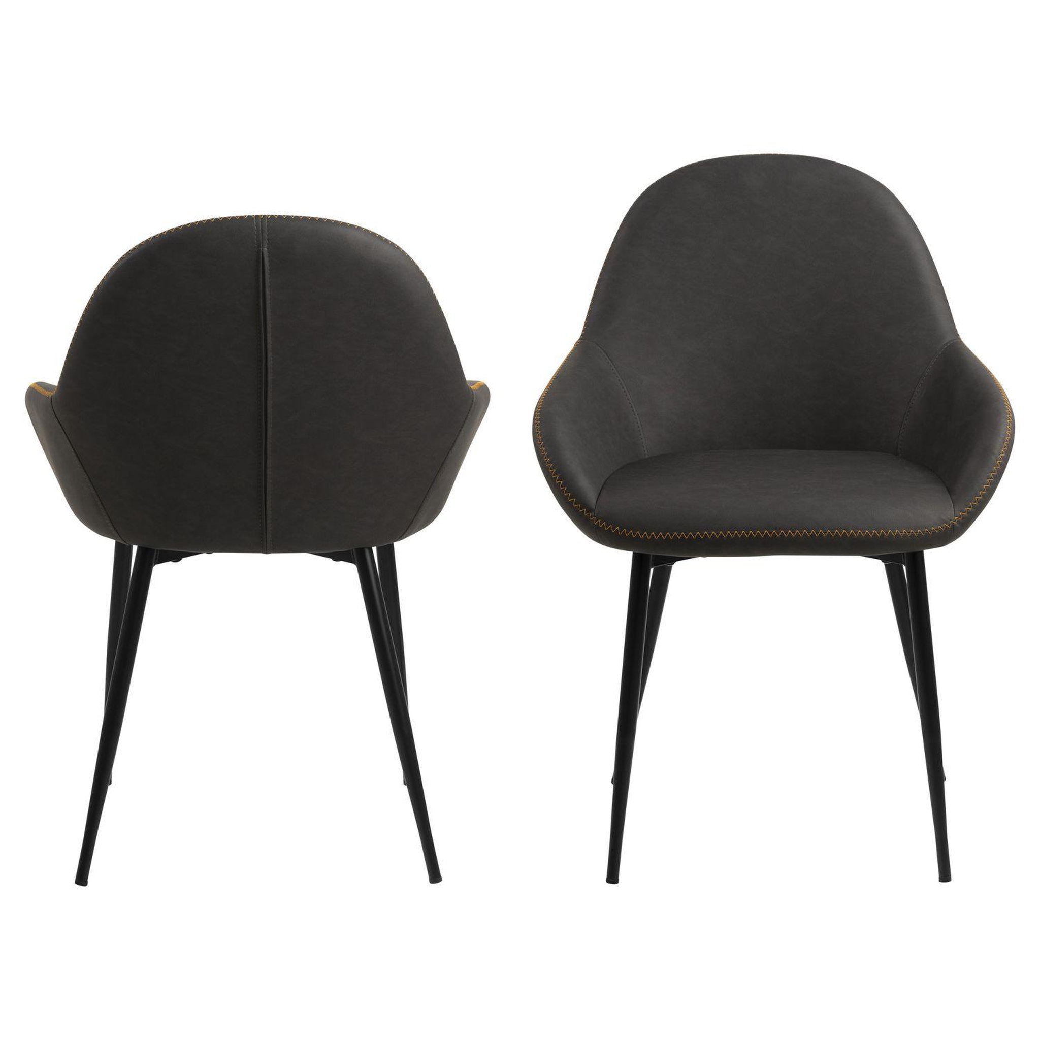 Voir la diapositive 4 : TOILINUX Lot de 2 Chaises de salle à manger Candice avec accoudoirs