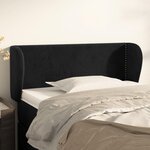 VIDAXL Tete de lit avec oreilles Noir 103x23x78/88 cm Velours
