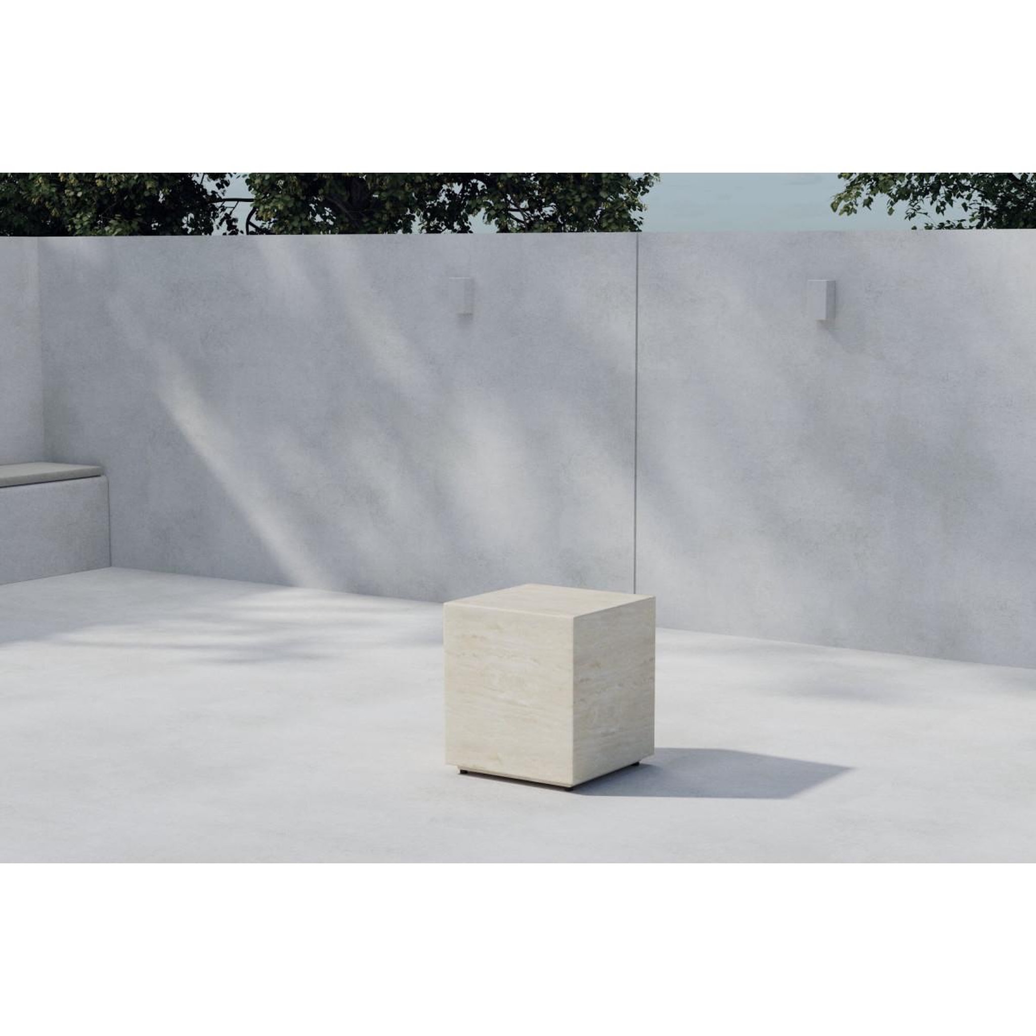 Voir la diapositive 3 : Paris Prix Table d'appoint de jardin carrée  lissabon  45cm beige