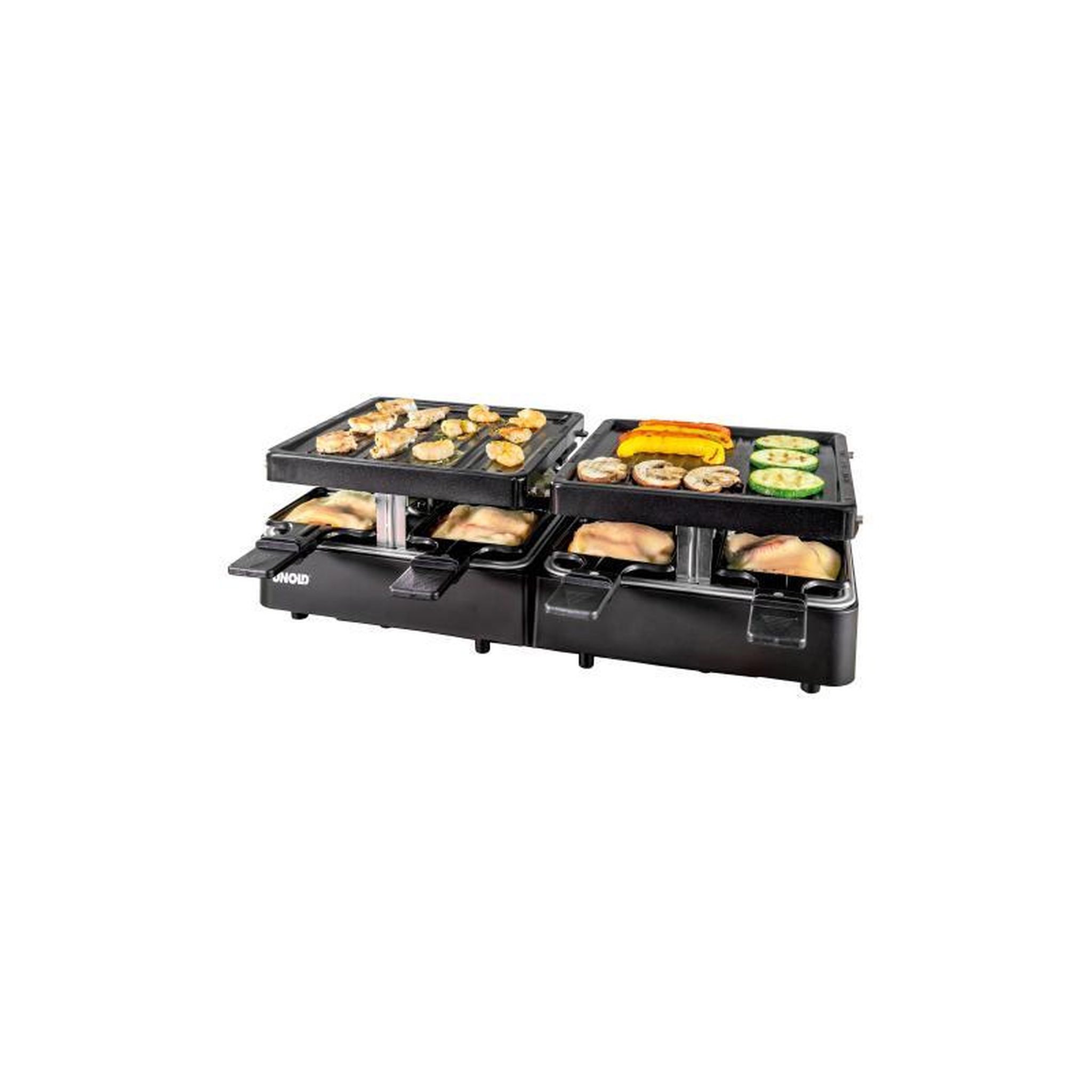 Voir la diapositive 2 : Unold Unold Raclette Extendable 8 persons black Schwarz (48755)