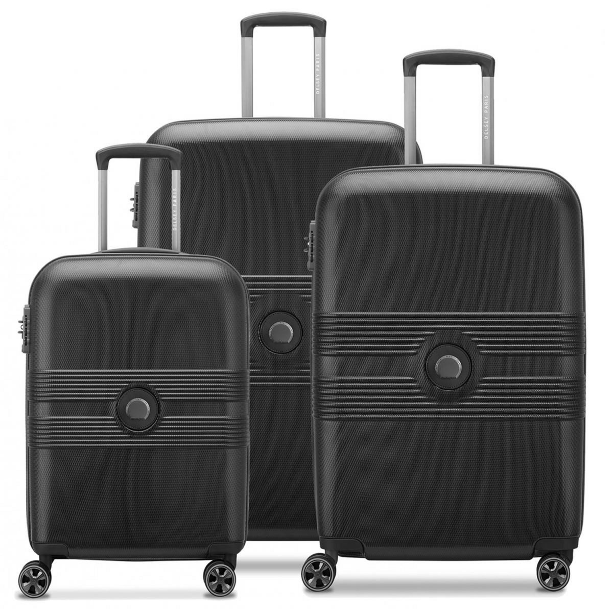 Delsey Lot 3 valises rigides Flanerie Se dont 1 cabine Polycarbonate TSA