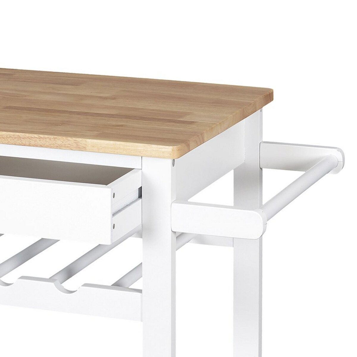 The Home Deco Factory Desserte à roulettes blanc