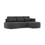 Voir la diapositive 2 : LISA DESIGN Mahina - canapé d'angle droit 4 places convertible avec coffre en tissu texturé