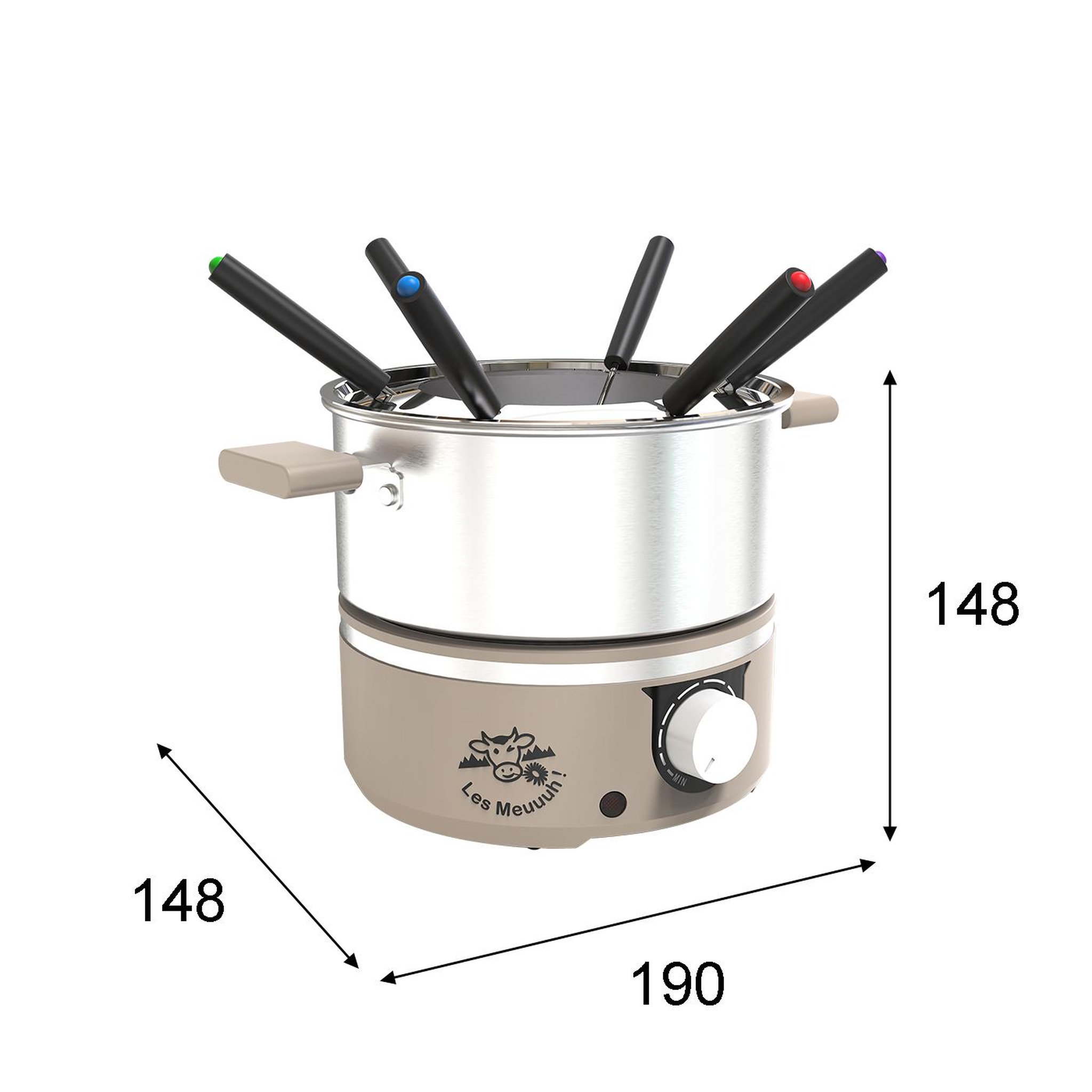 Voir la diapositive 3 : LITTLE BALANCE Service à fondue 6 personnes muscade - 8964
