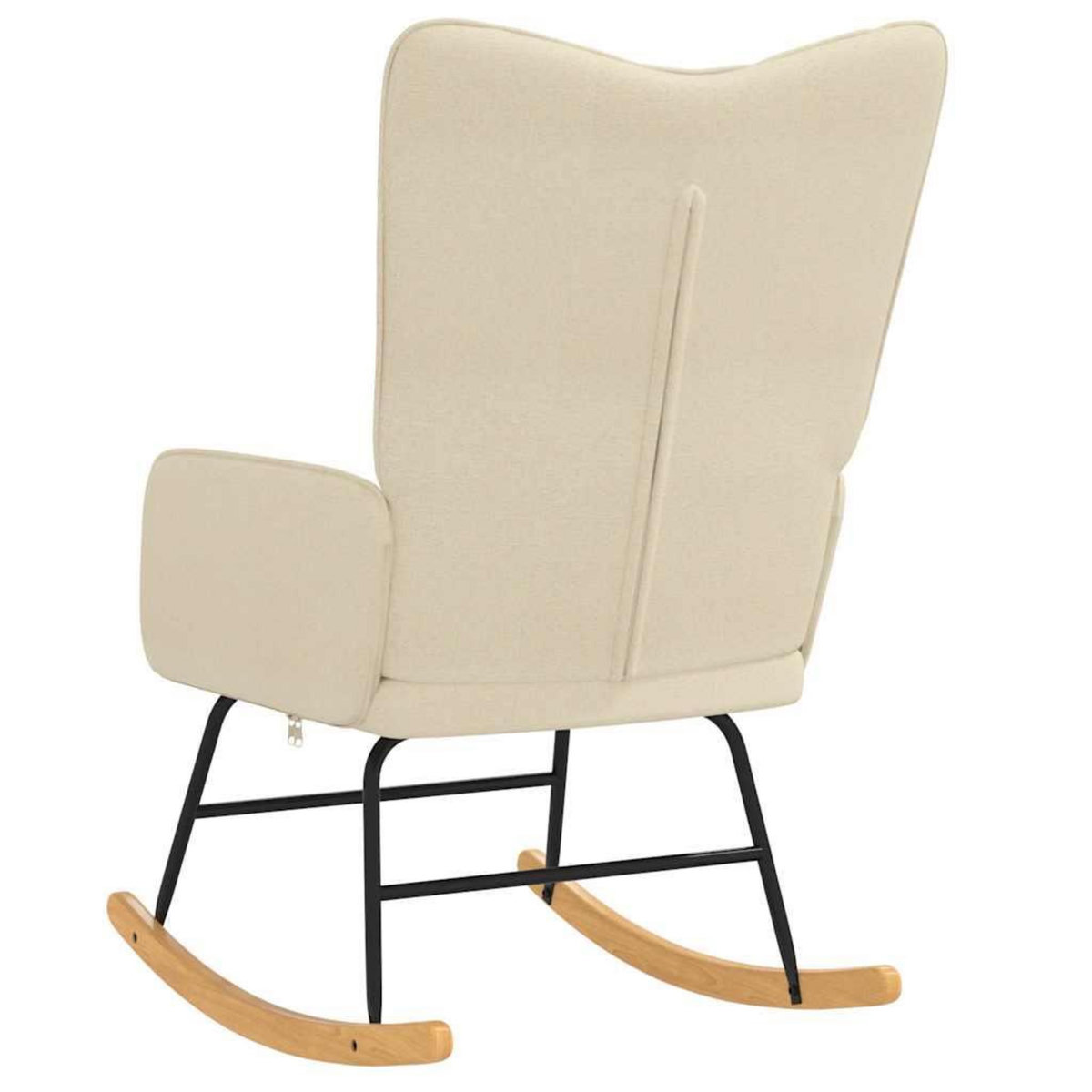 VIDAXL Chaise a bascule Creme Tissu