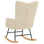 Voir la diapositive 5 : VIDAXL Chaise a bascule Creme Tissu