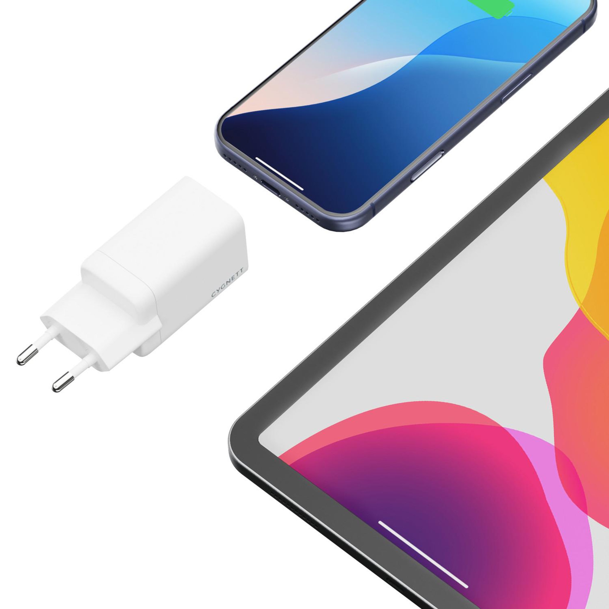 Voir la diapositive 3 : CYGNETT Cygnett powerplus smartphone, smartwatch, tablette blanc secteur charge rapide intérieure
