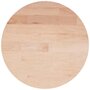Voir la diapositive 2 : VIDAXL Dessus de table rond Ø50x1,5 cm Bois de chene massif non traite