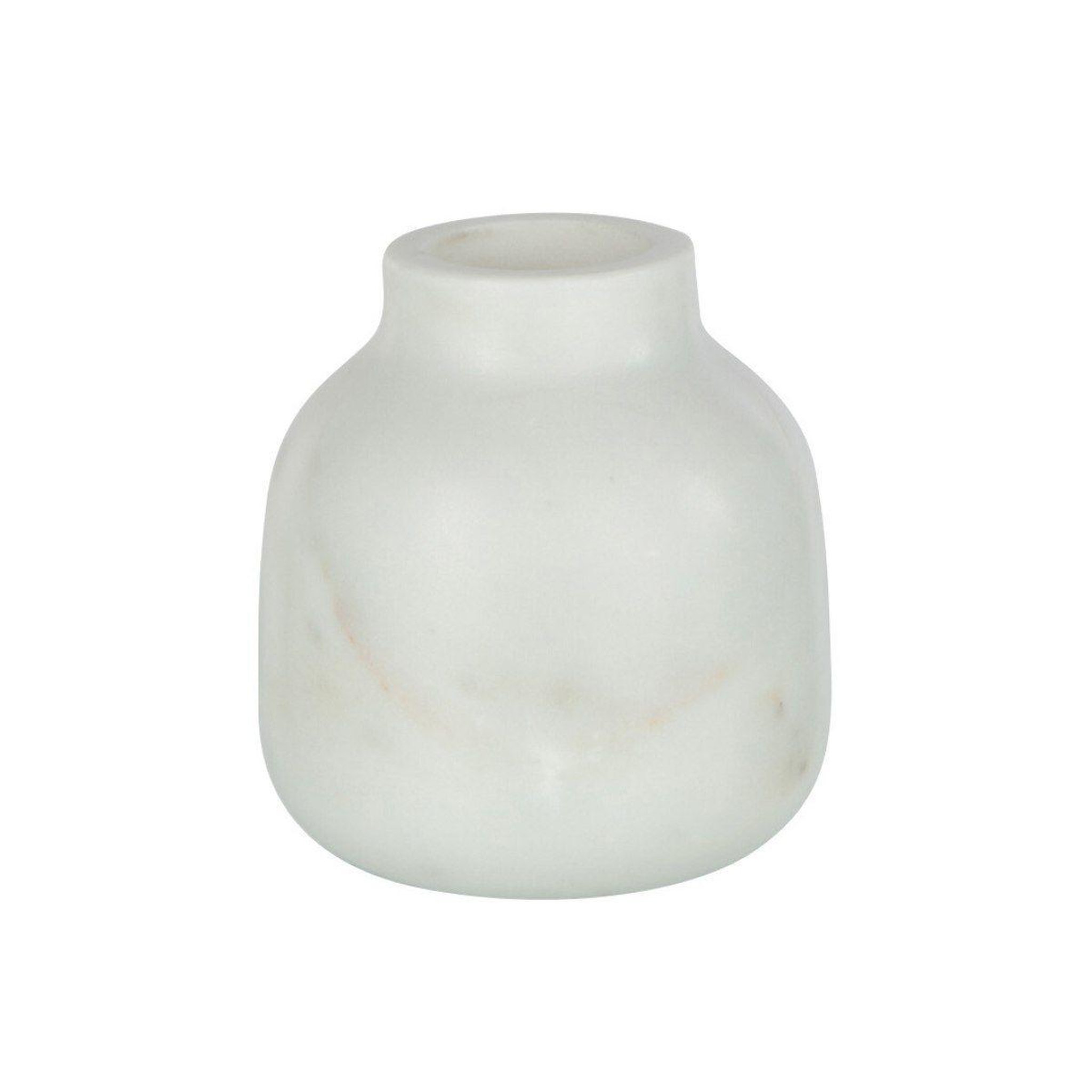 Voir la diapositive 2 : J-LINE Vase Bouteille Déco  Marbre  10cm Blanc