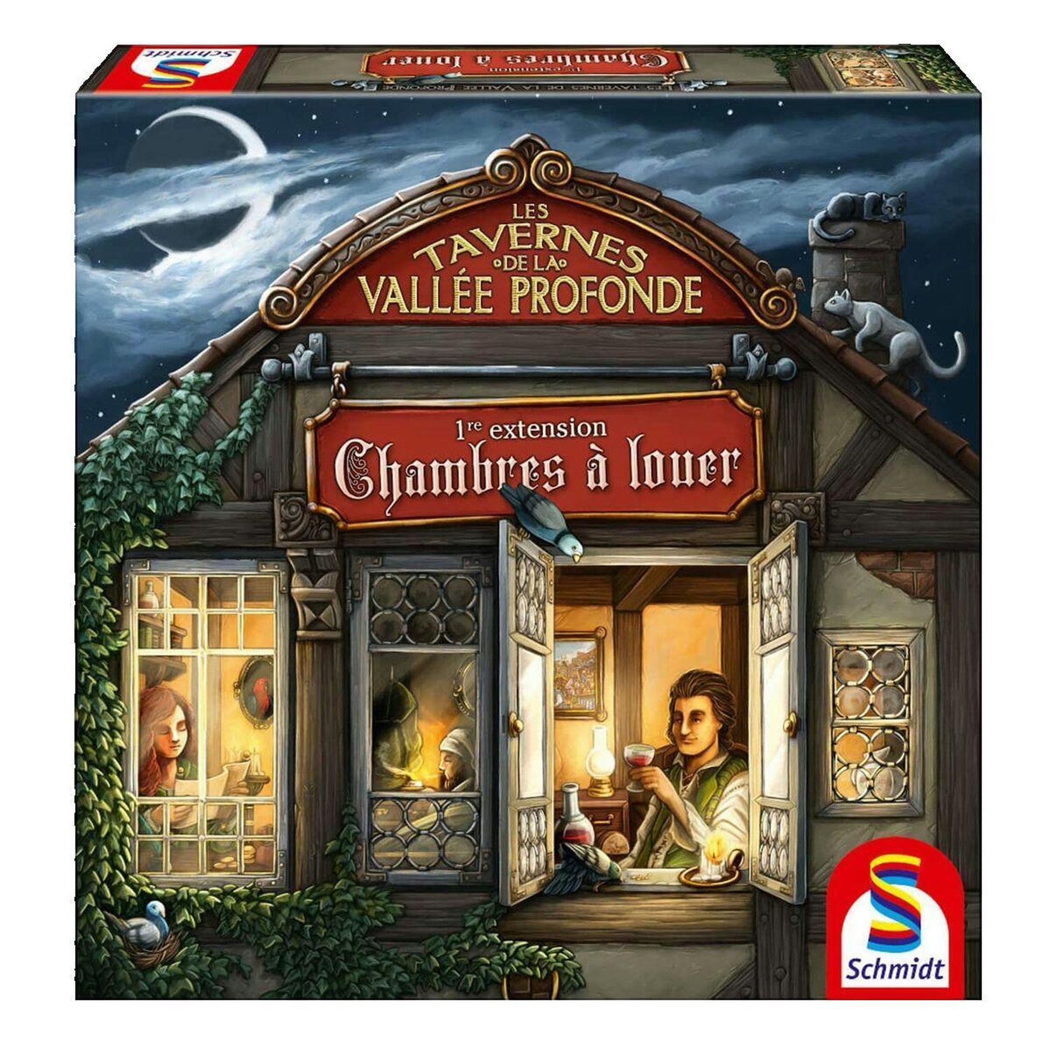 Voir la diapositive 3 : Schmidt Spiele Extension de jeu de société Schmidt-Spiele avec tavernes et chambres d'hôtes