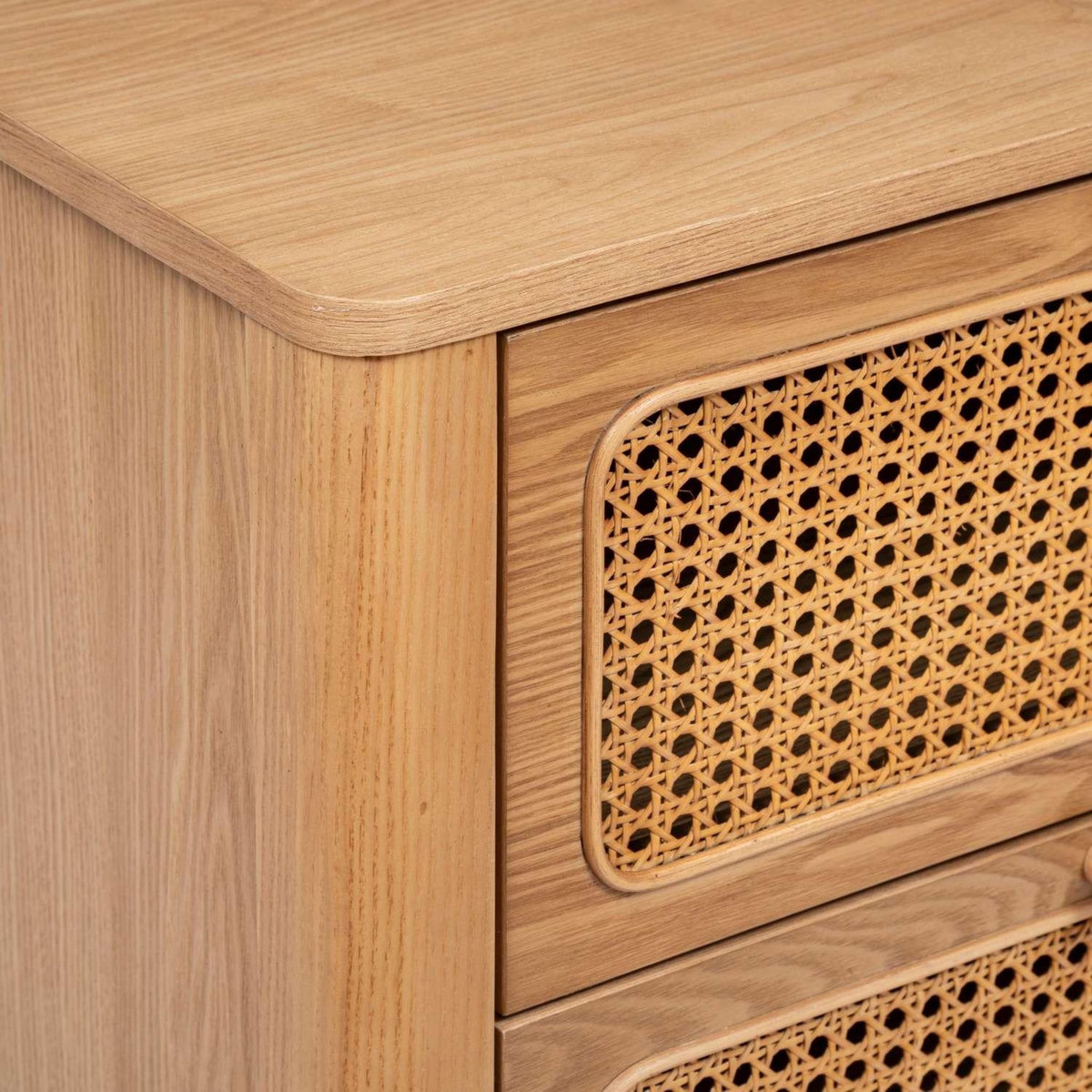 ATMOSPHERA Chiffonnier 4 tiroirs en cannage TIRIA - Marron