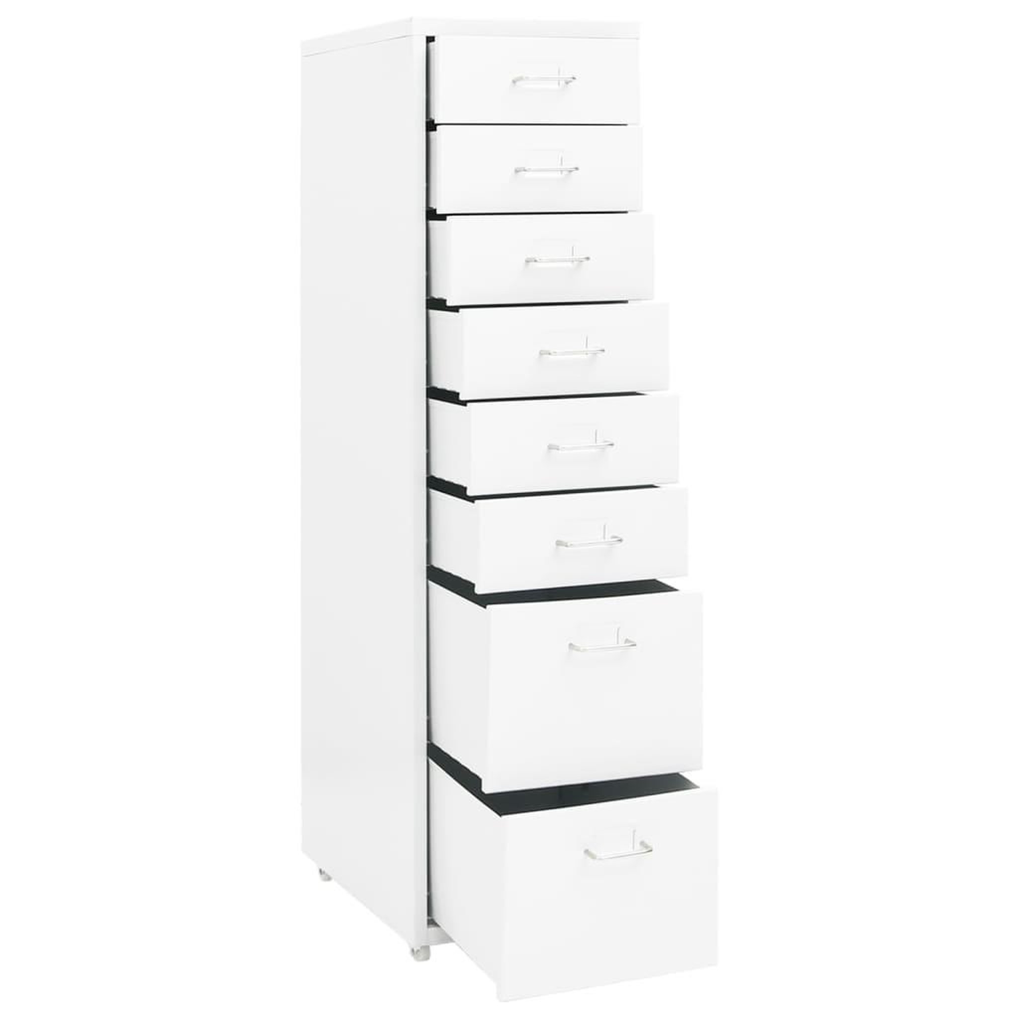 Voir la diapositive 5 : VIDAXL Classeur mobile Blanc 28x41x109 cm Metal
