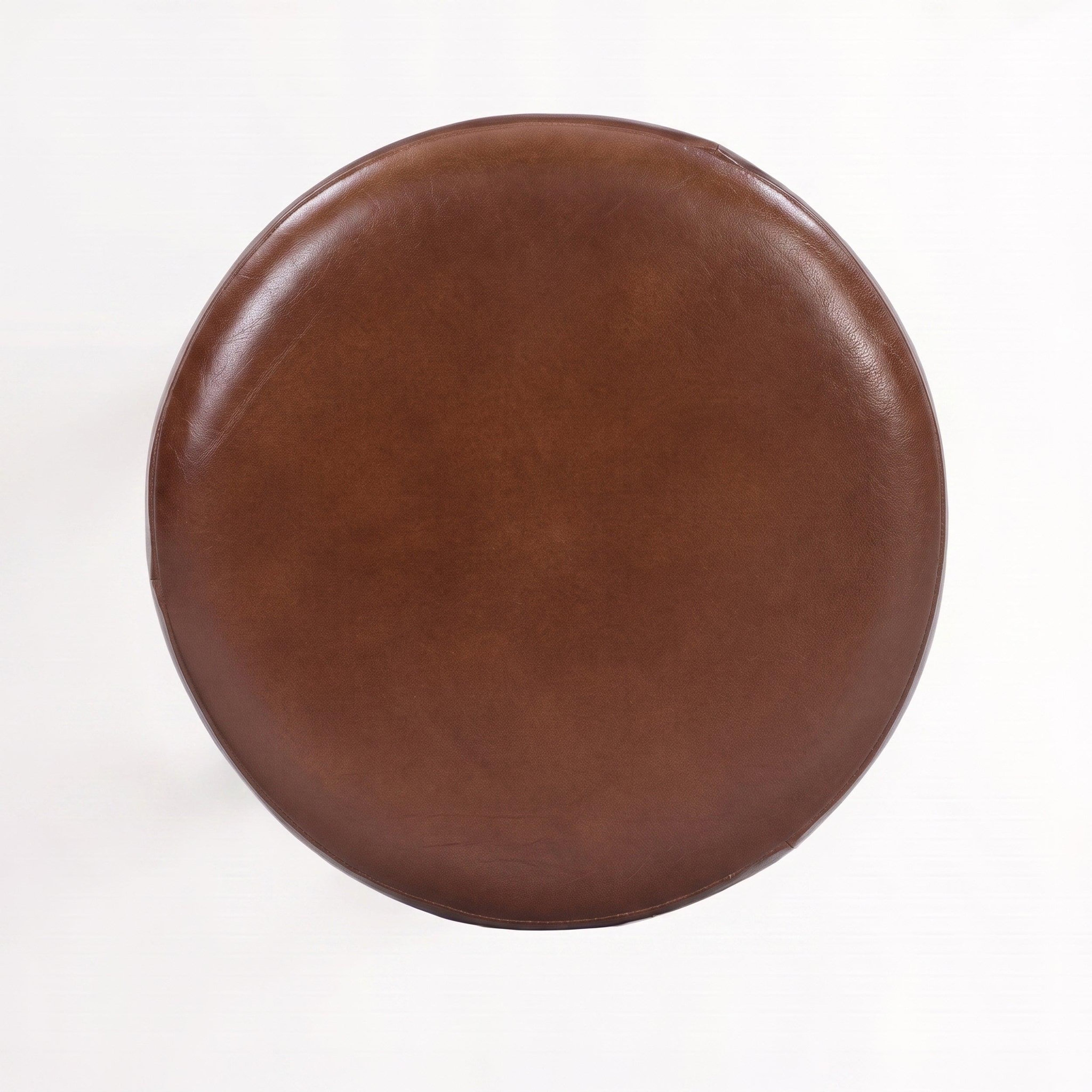 Voir la diapositive 3 : MAISON PAVANE Tabouret pour îlot central 65 cm en cuir de buffle marron foncé-malo