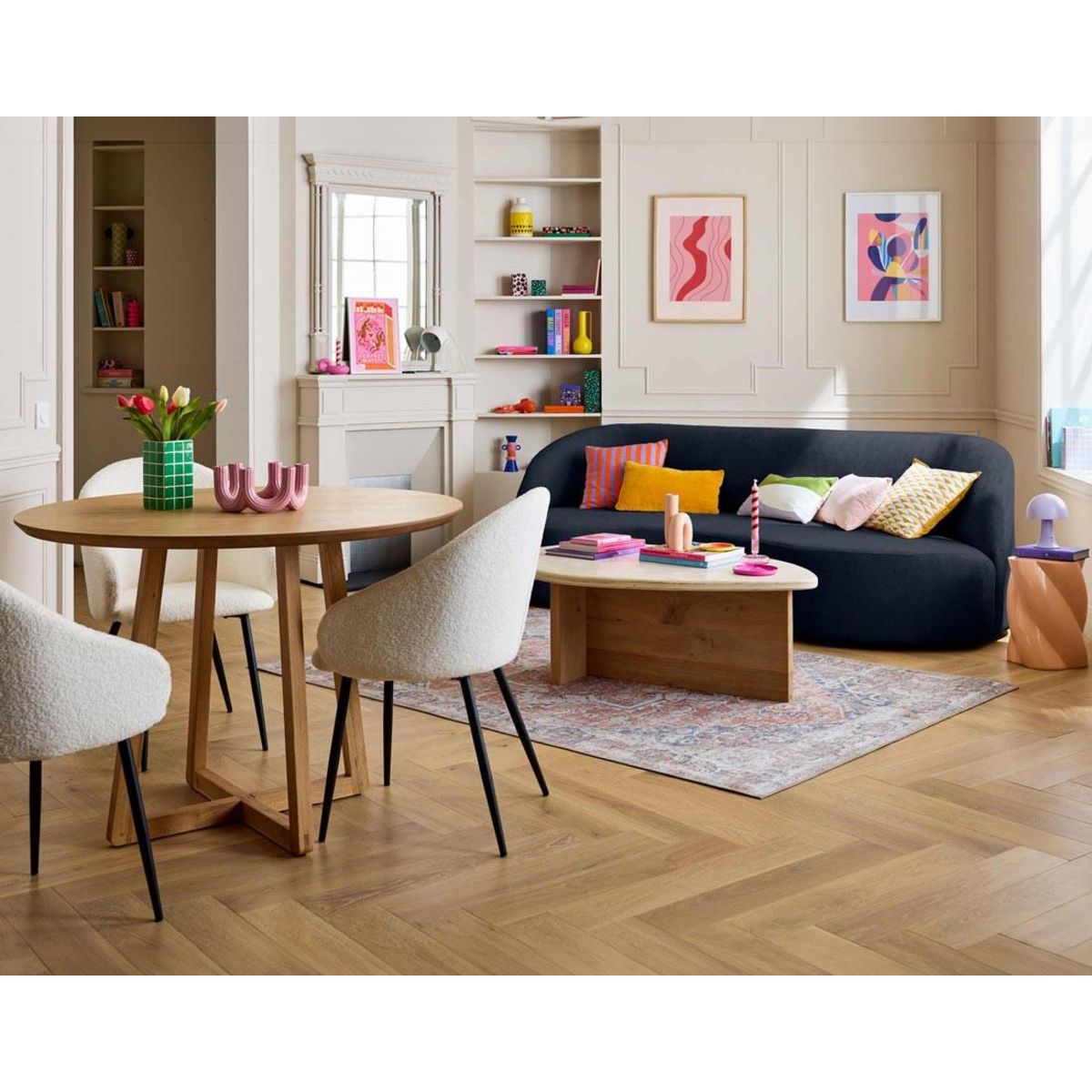 LISA DESIGN Polaris - canapé 3 places - en velours texturé