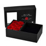 Voir la diapositive 2 : SC CRYSTAL Boite à bijou décorée de 6 roses éternelles rouges et son collier doré