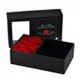 Voir la diapositive 2 : SC CRYSTAL Boite à bijou décorée de 6 roses éternelles rouges et son collier doré
