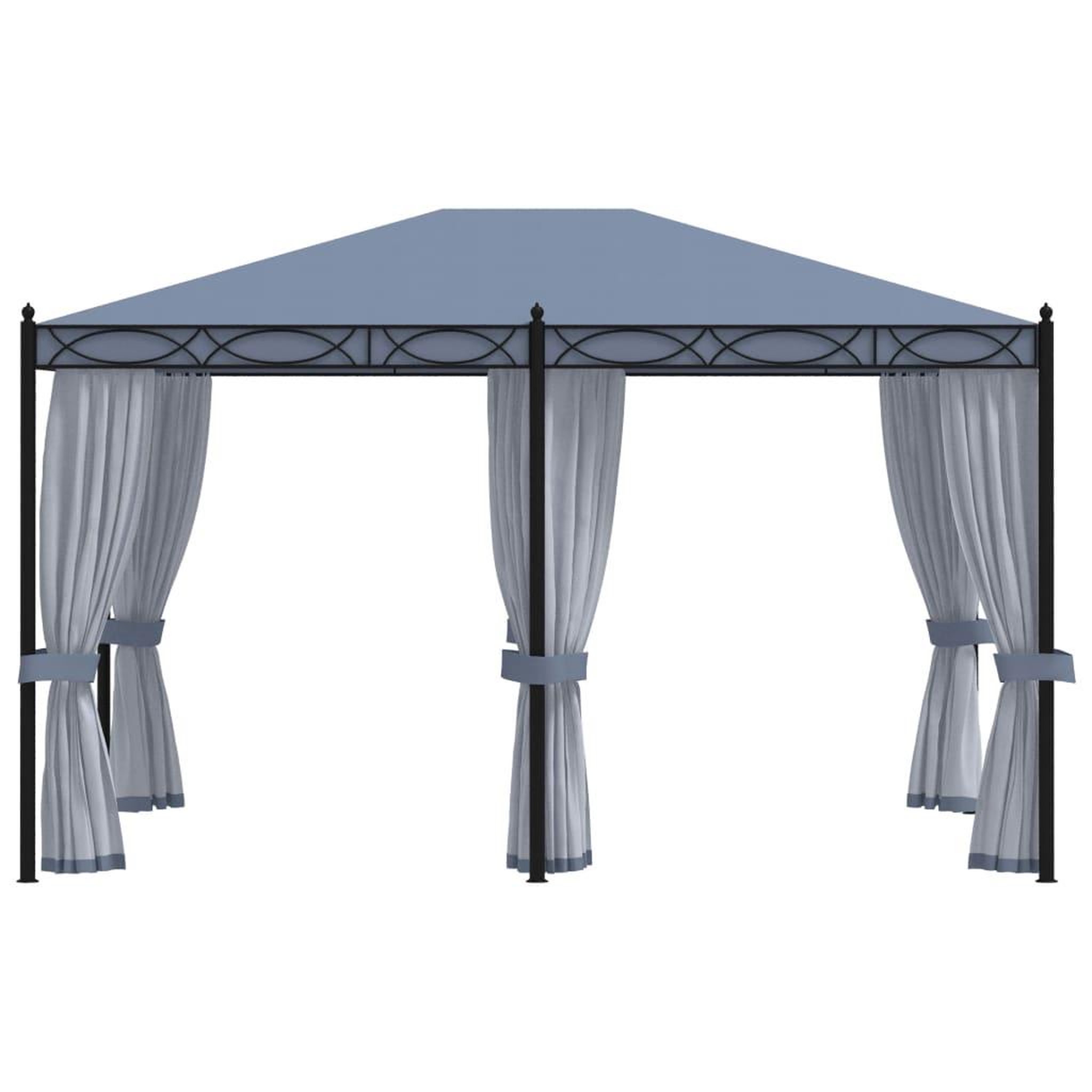Voir la diapositive 2 : VIDAXL Tonnelle avec moustiquaire 3x4 m anthracite acier
