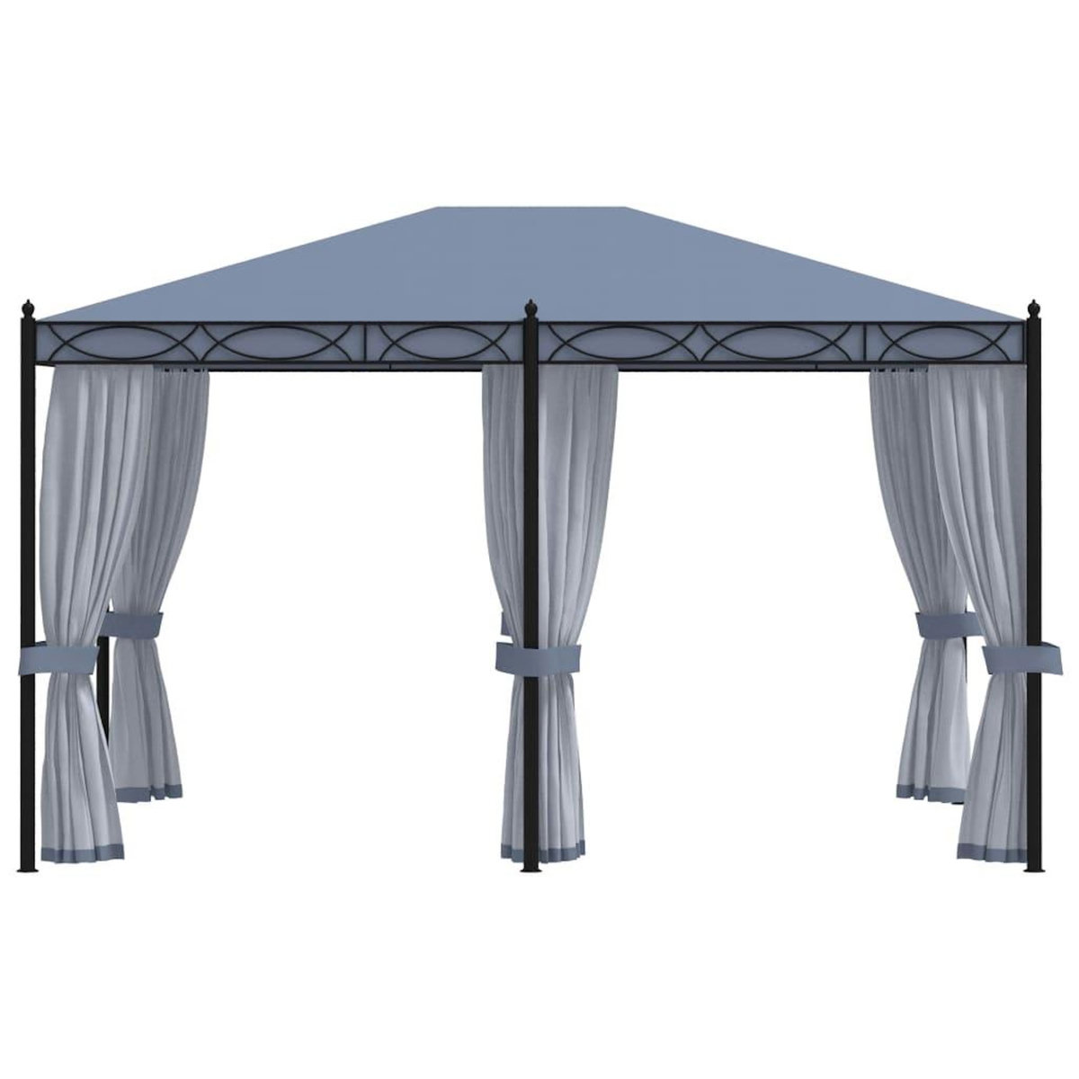 VIDAXL Tonnelle avec moustiquaire 3x4 m Anthracite Acier