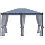 Voir la diapositive 2 : VIDAXL Tonnelle avec moustiquaire 3x4 m Anthracite Acier