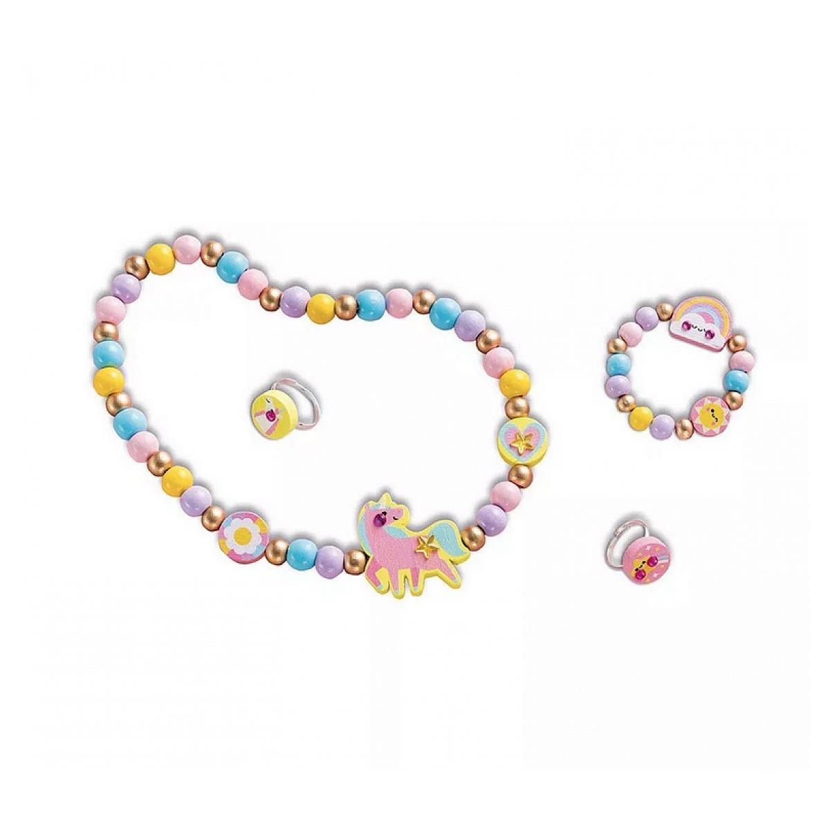 Juratoys-Janod 4 bijoux en bois a creer - Rainbow land