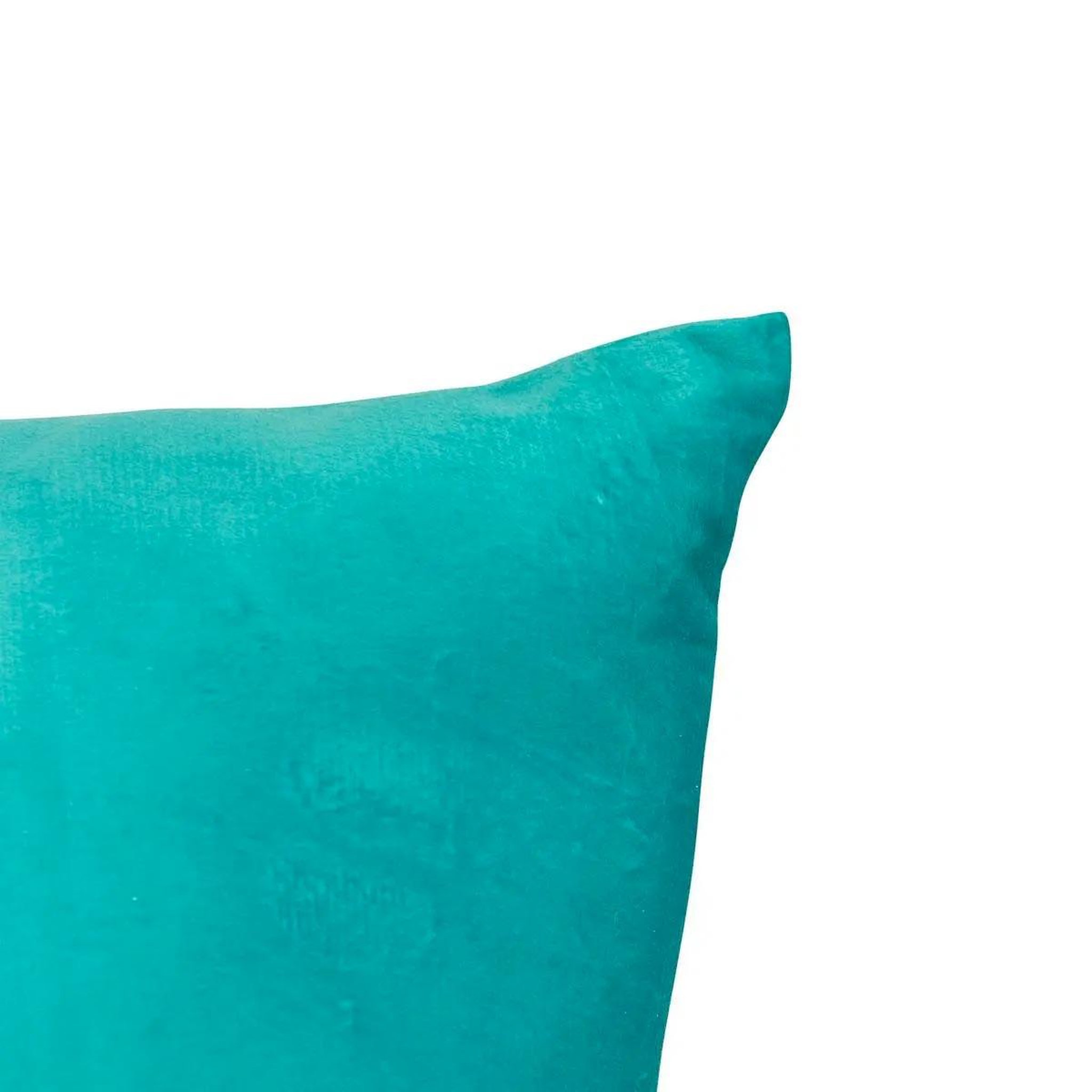 Voir la diapositive 2 : ATMOSPHERA Coussin déco berlingot  flow  30x30cm turquoise
