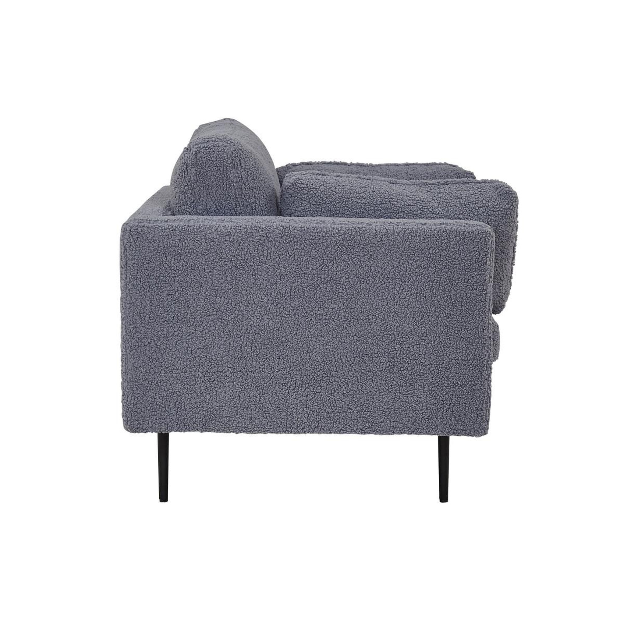 Voir la diapositive 5 : Paris Prix Fauteuil design bouclette  boom  110cm gris foncé
