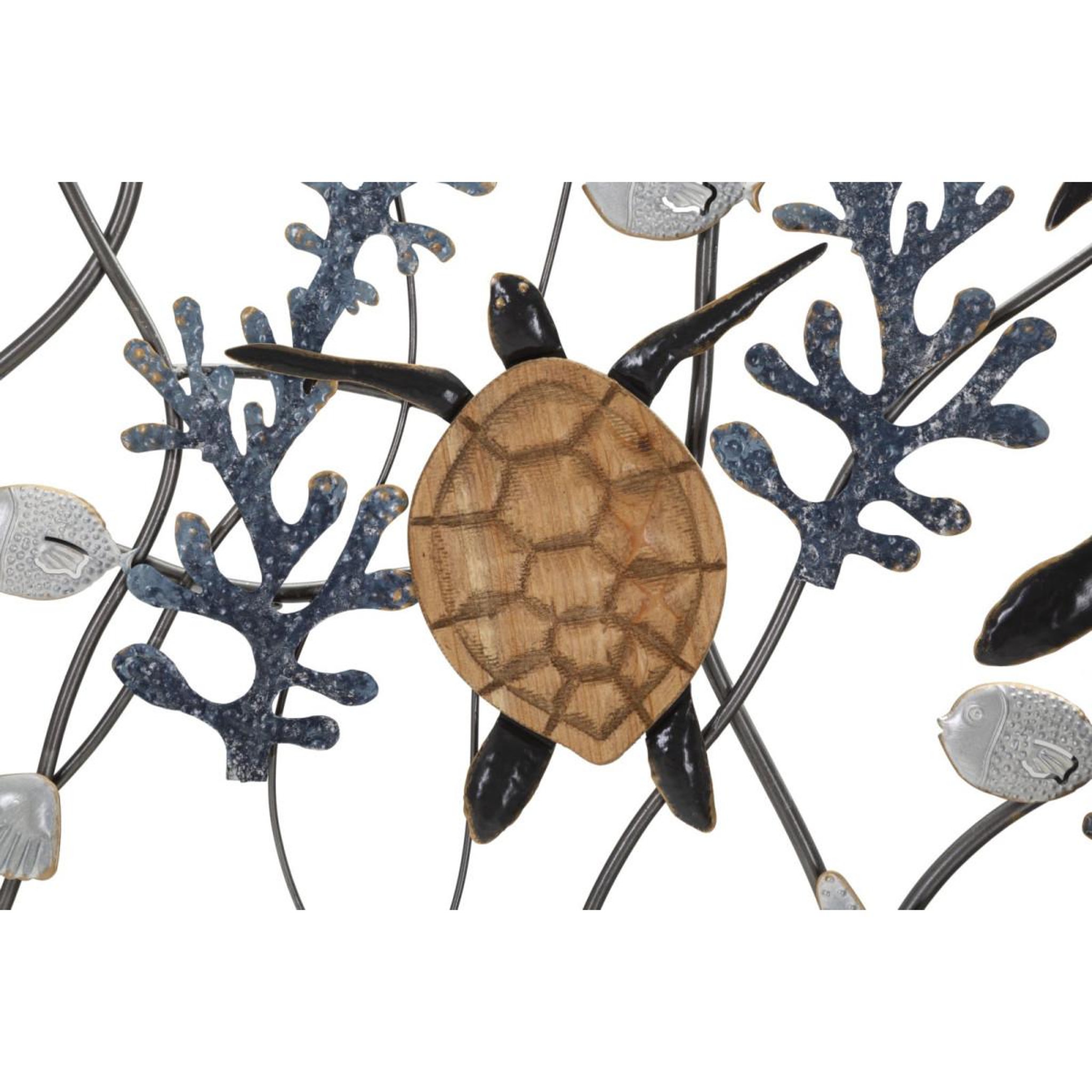 Voir la diapositive 2 : Paris Prix Décoration Murale en Métal  Turtle  132cm Multicolore