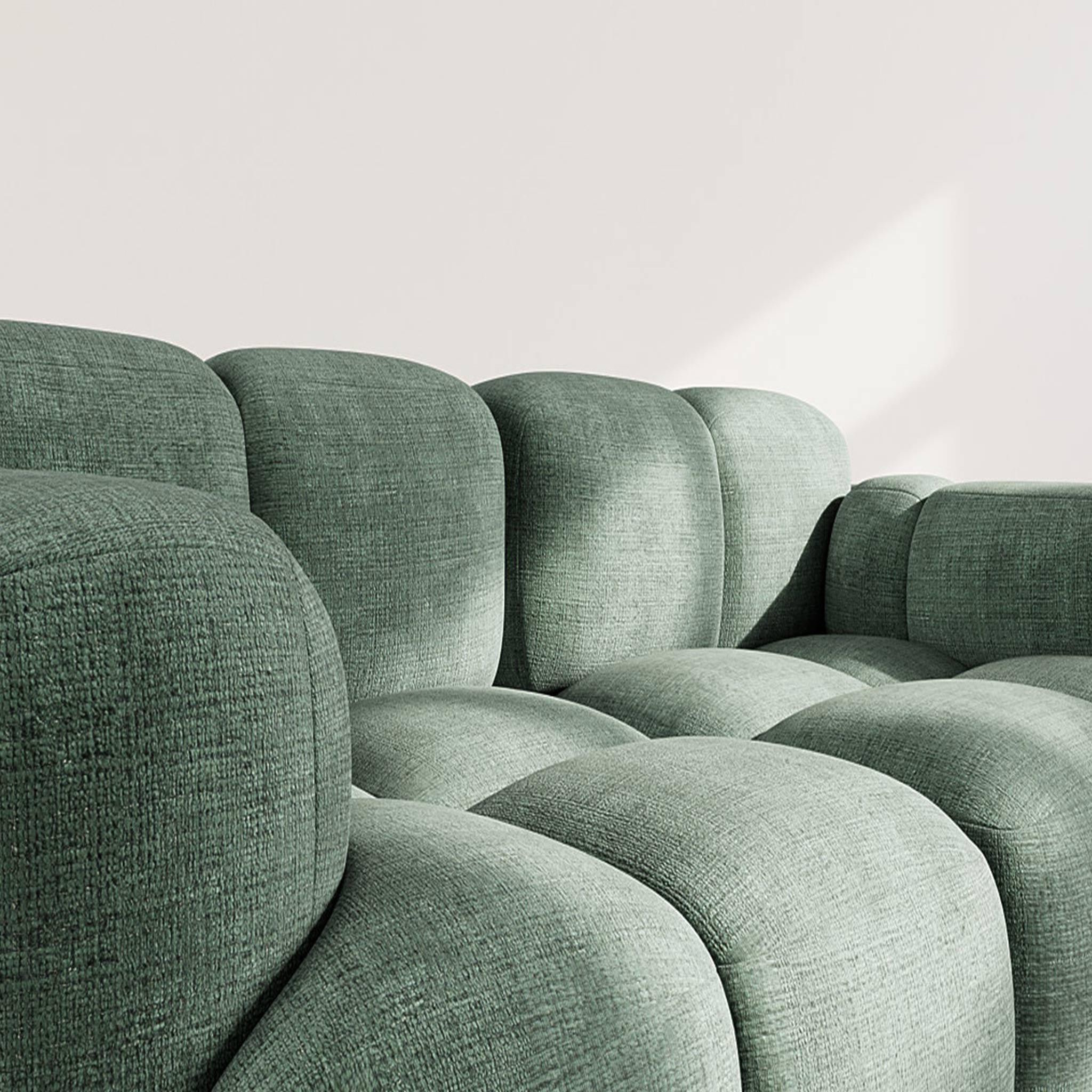 Voir la diapositive 4 : BEST MOBILIER Grace - canapé modulable 2 places en velours texturé