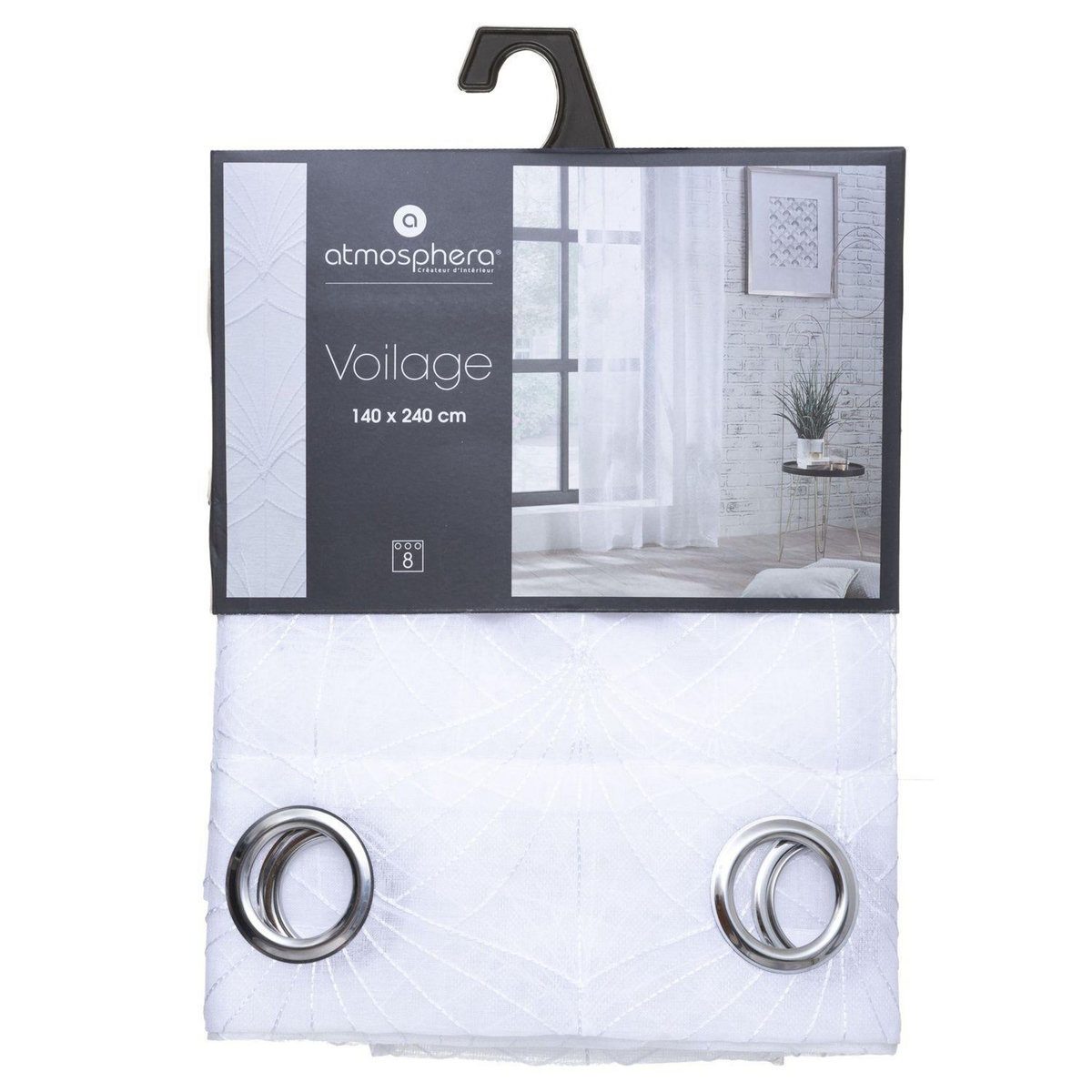 ATMOSPHERA Voilage Mia avec motifs brodés