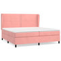 Voir la diapositive 2 : VIDAXL Sommier a lattes de lit avec matelas Rose 200x200 cm Velours