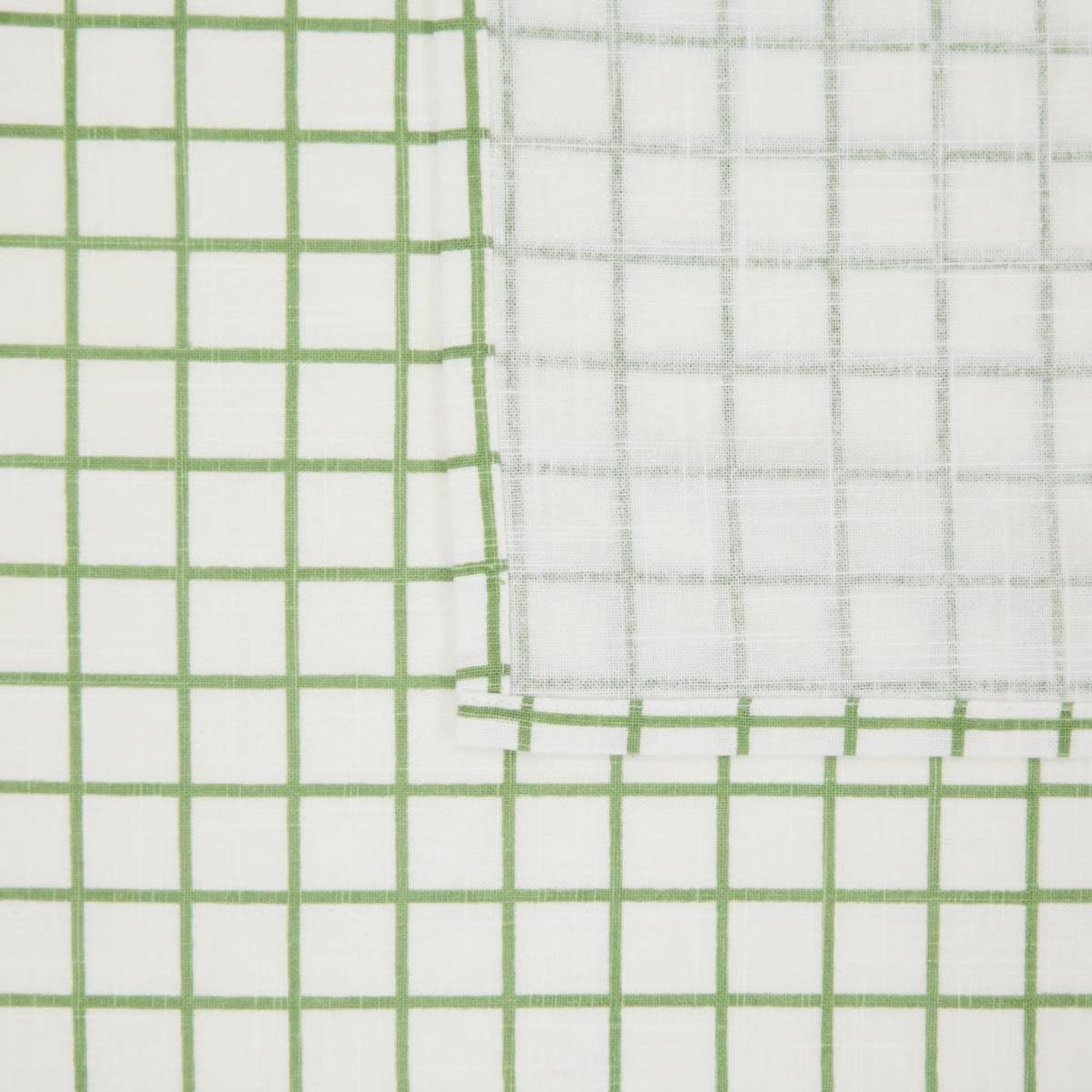 Voir la diapositive 2 : ATMOSPHERA Nappe quadrillée  garrigue  140x240cm vert