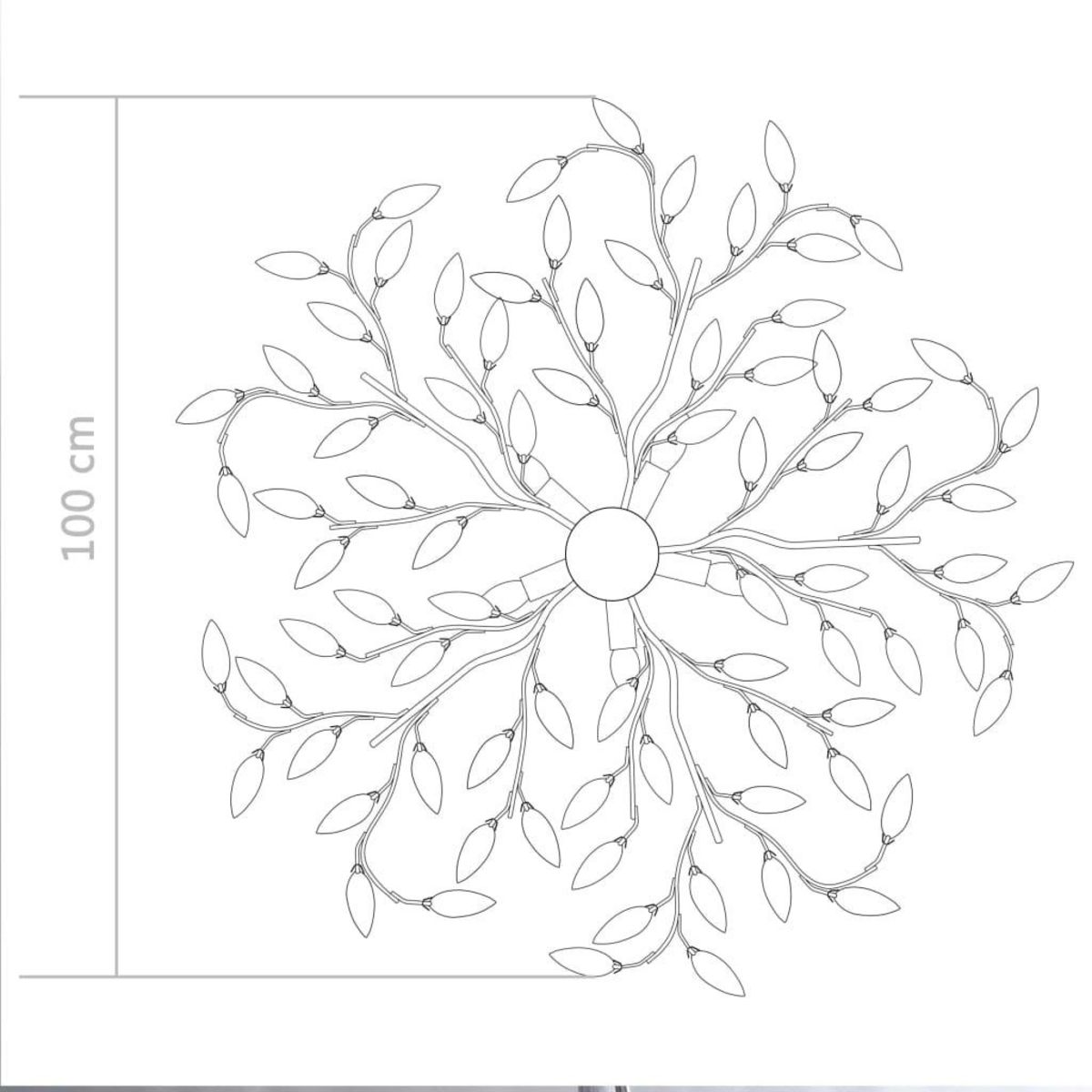 VIDAXL Plafonnier a bras en cristal acrylique 5 ampoules E14 Vert
