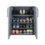 Voir la diapositive 5 : ART PLAST Armoire de Rangement Grise Armoire basse 2 portes Polypropylène 68x37h84 cm ArtPlast