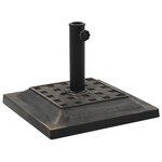 VIDAXL Socle carre de parasol Polyresine 12 kg Bronze