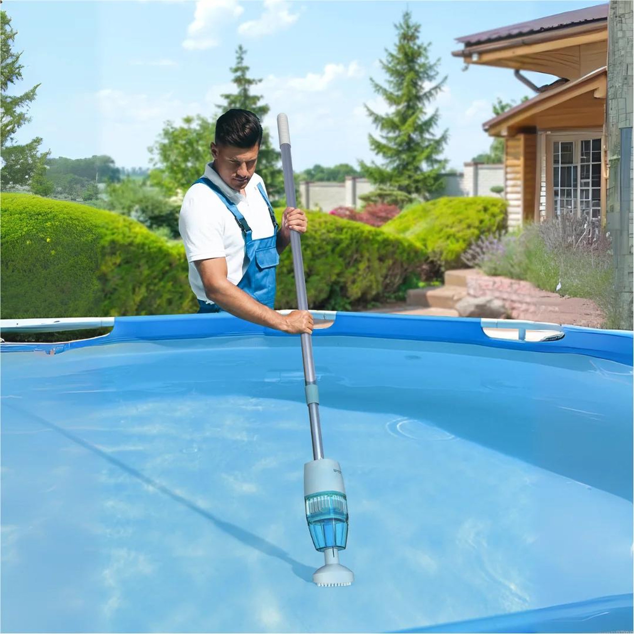 Voir la diapositive 2 : WYBOT Aspirateur à main pour piscine et spa avec manche télescopique - HYSON 100