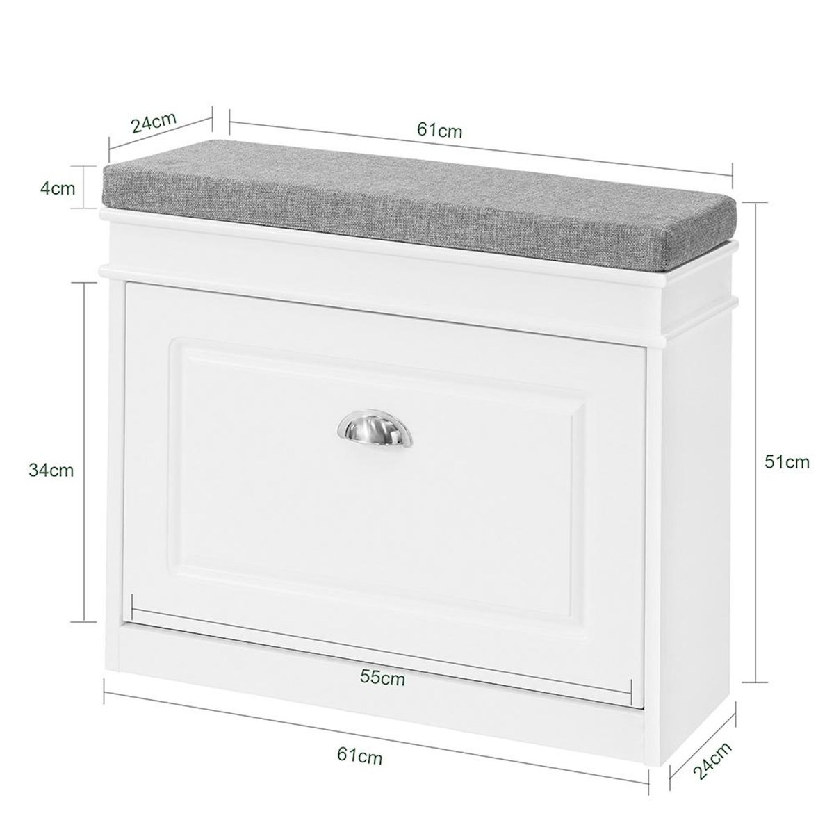 SOBUY SoBuy - Banc de Rangement à Chaussures avec Un Tiroir - Classique - FSR82-K