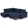 Voir la diapositive 2 : LISA DESIGN Anna - canapé d'angle gauche 5 places convertible en velours texturé