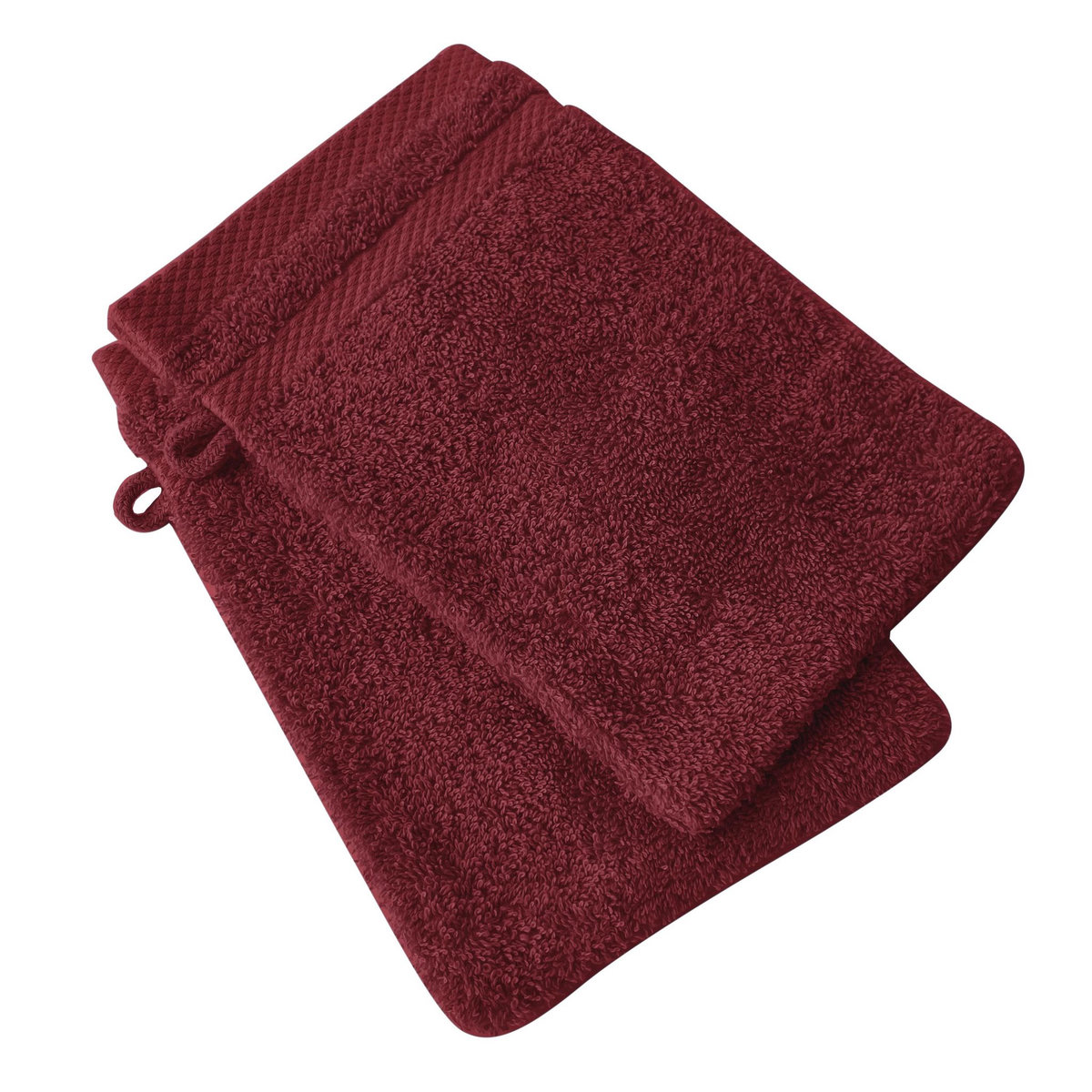 ACTUEL Lot de 2 gants de toilette uni en coton 500g