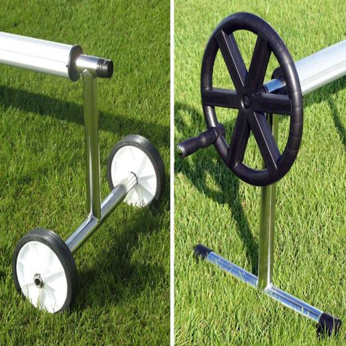 Habitat et Jardin Enrouleur alu pieds inox télescopique 4 à 5.50m D80