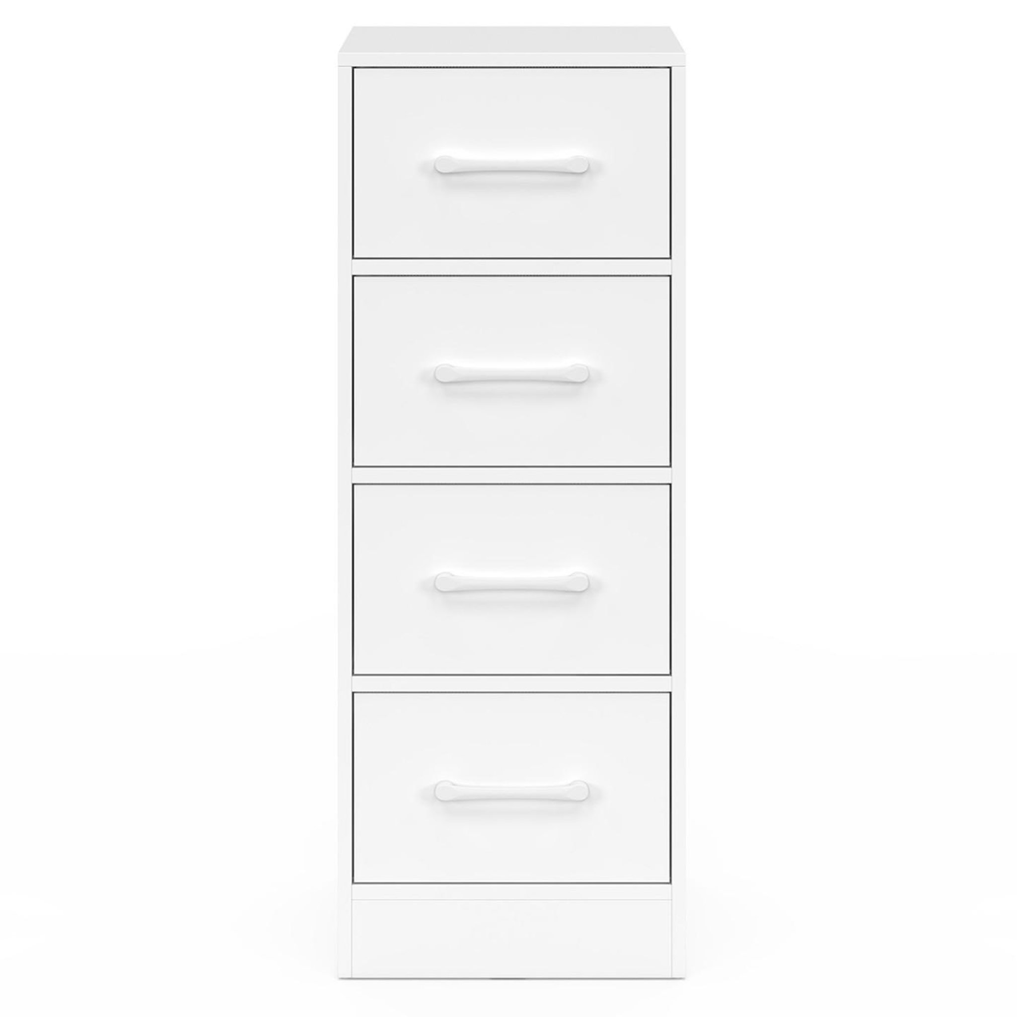 Voir la diapositive 3 : ID MARKET Meuble d'appoint 4 tiroirs uppah 30x30x80 cm chiffonnier pour entrée salle de bain bois blanc