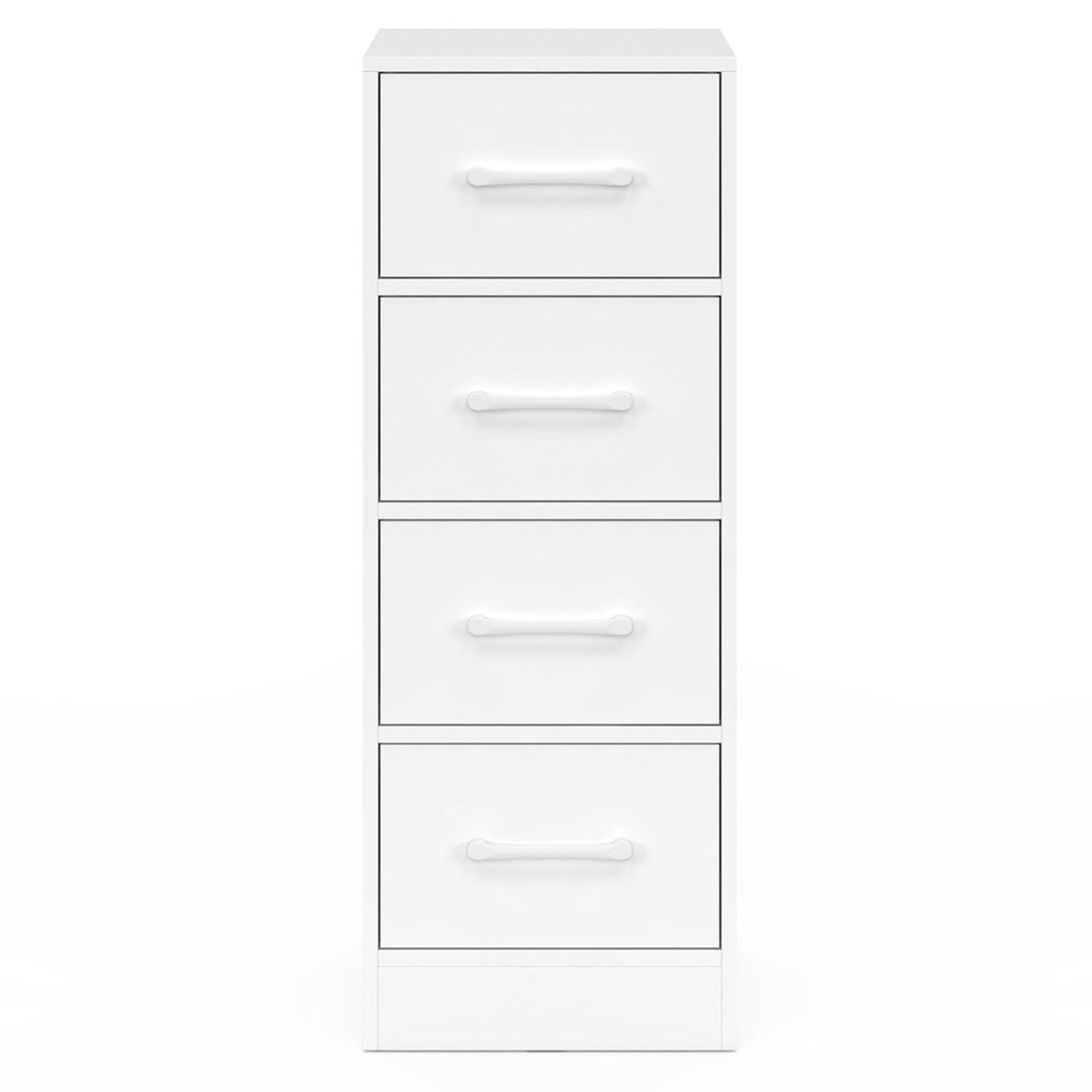 ID MARKET Meuble d'appoint 4 tiroirs UPPAH 30 cm chiffonnier, meuble de rangement bois blanc