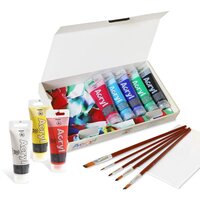 Primo Palette 12 couleurs de peinture aquarelle ,Pinceau & tube mélange à  prix pas cher