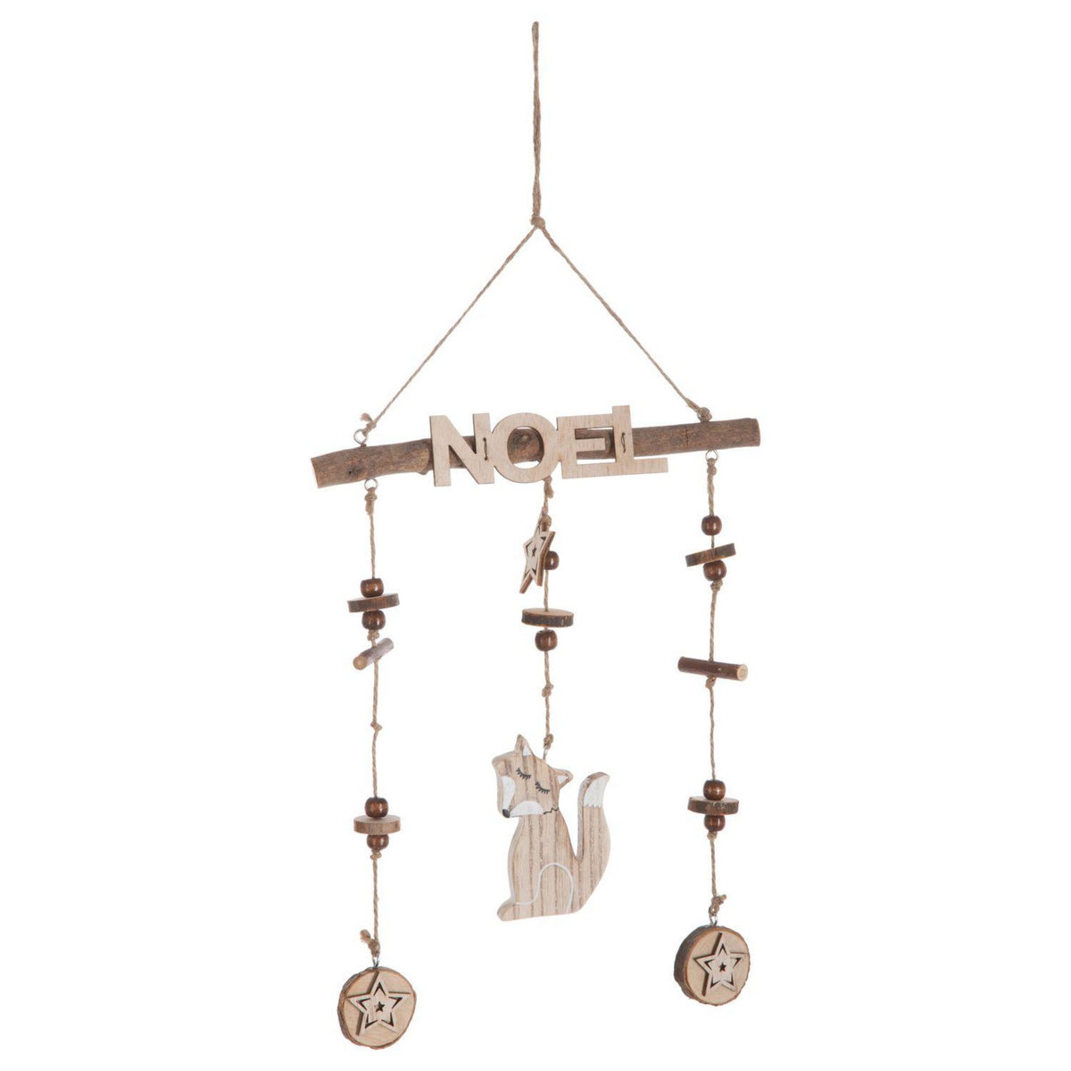 FEERIC LIGHT & CHRISTMAS Décoration de Noël à suspendre en bois Rustique - Marron