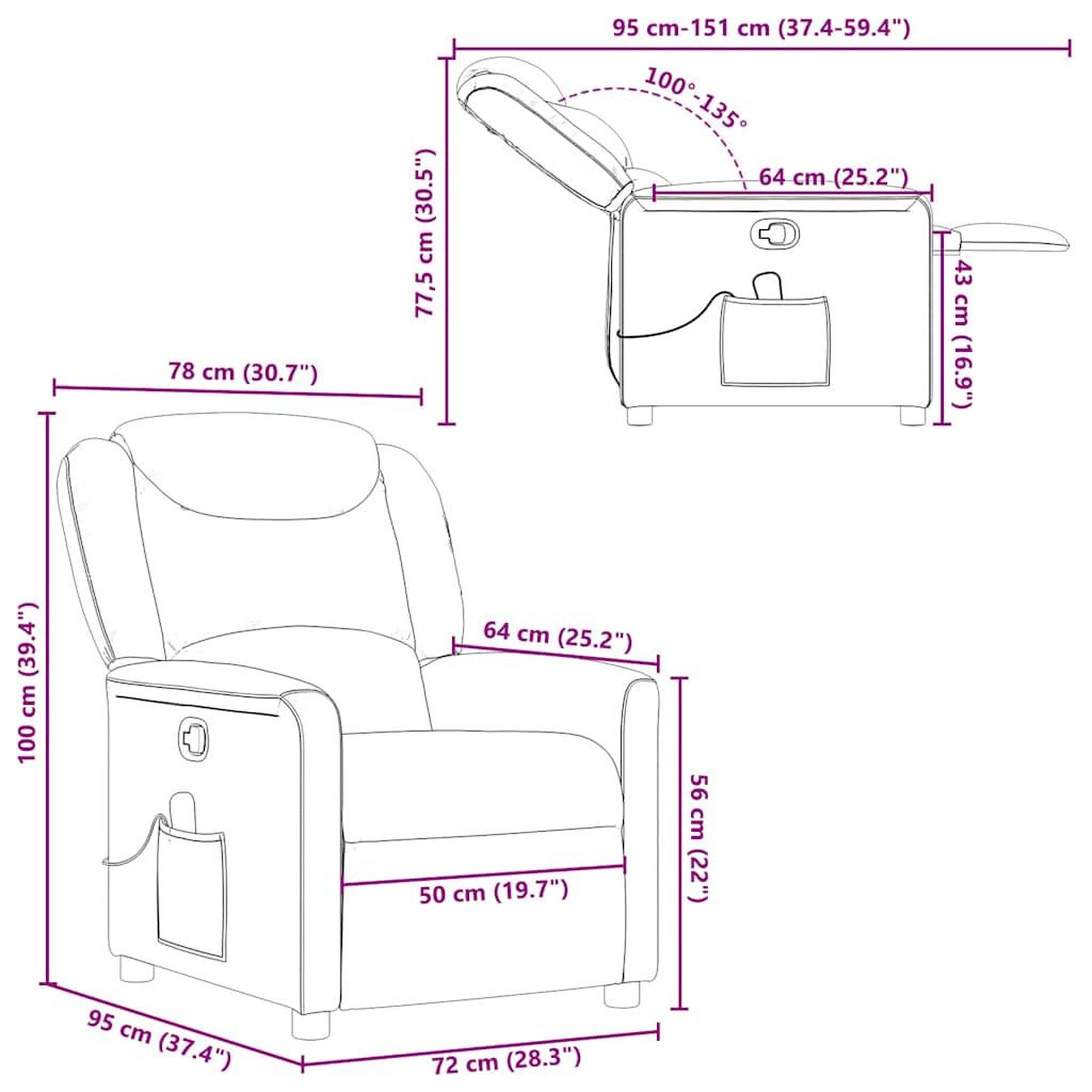Voir la diapositive 6 : VIDAXL Fauteuil de massage inclinable Creme Tissu