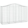 Voir la diapositive 3 : VIDAXL Paniers a gabions arques 25 pcs 200x50x120/140 cm Fer galvanise