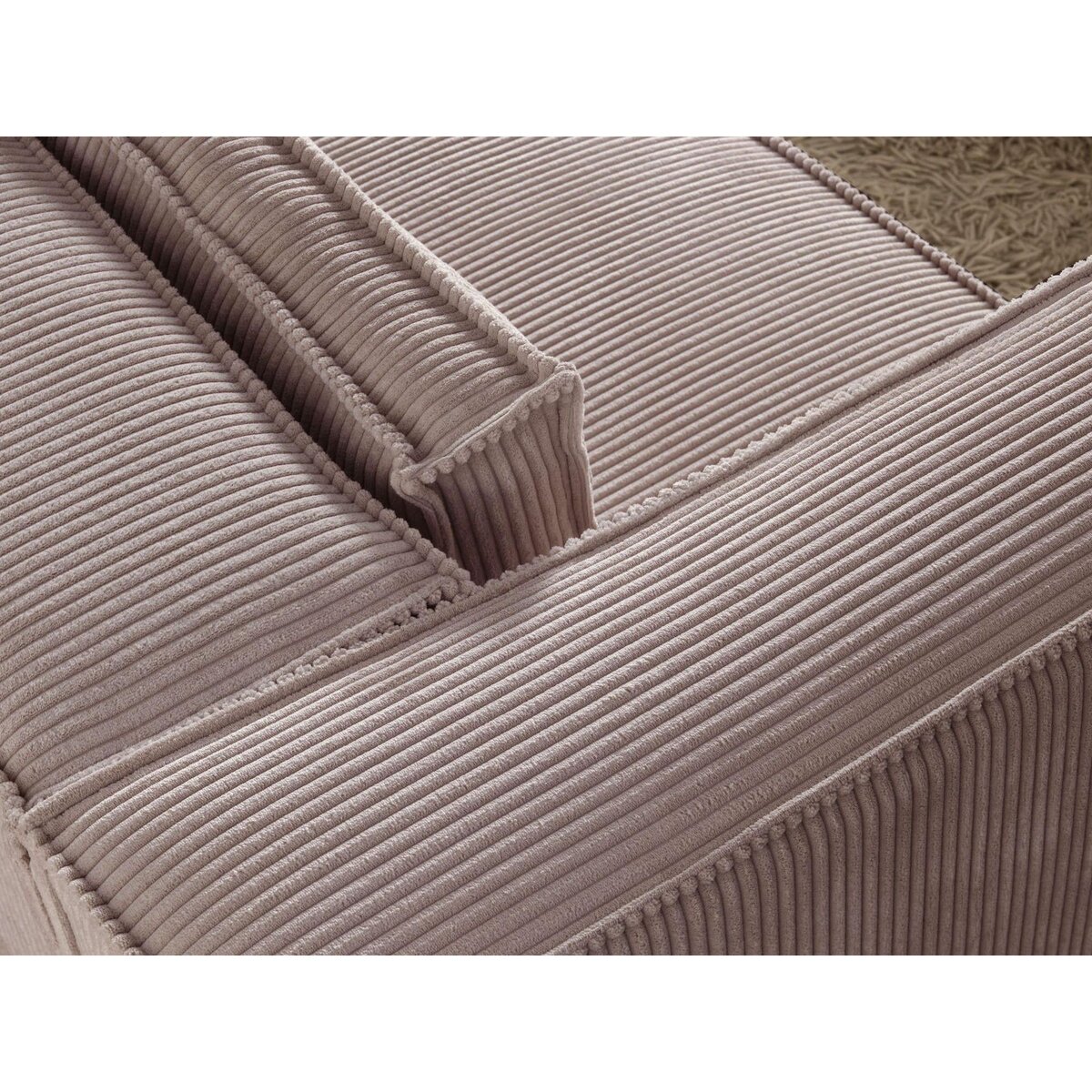 LISA DESIGN Stella - canapé fixe 3 places - en velours côtelé - style contemporain