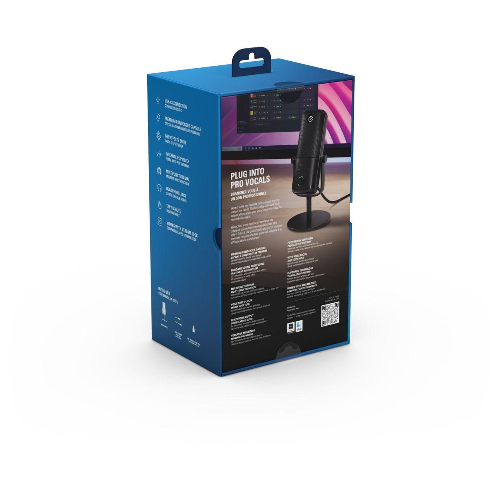 Voir la diapositive 4 : ELGATO GAMING Micro Gamer Wave 3 MK.2 - USB Audio Microphone