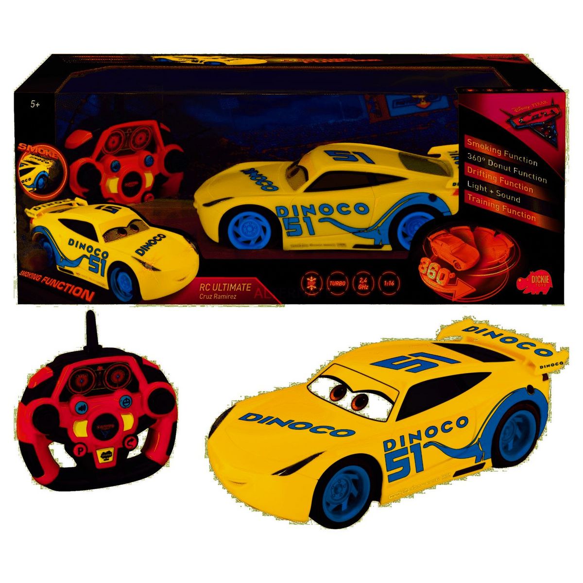 MAJORETTE Voiture Cars 3 Ultimate Feature Cruz Ramirez de Dickie Toys - Echelle 1:16ème